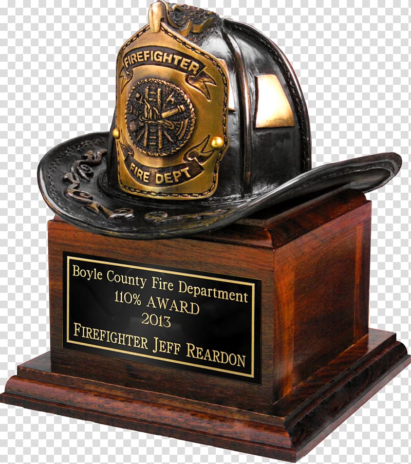 Award Firefighter\'s helmet Fire department Commemorative plaque, firefighter transparent background PNG clipart