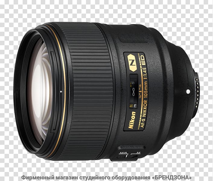 Nikon AF-S Nikkor 105mm f/1.4E ED Nikon AF-S DX Nikkor 35mm f/1.8G Camera lens, camera lens transparent background PNG clipart