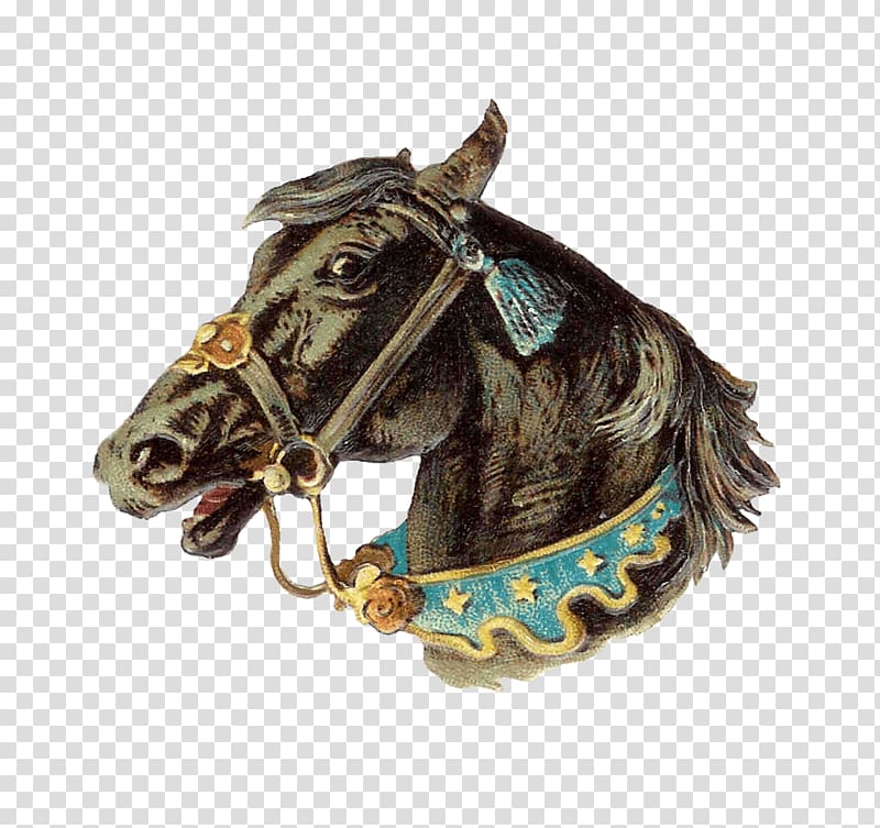 brown horse illustration, Vintage Horse Head transparent background PNG clipart