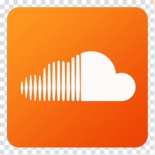 white cloud logo, brand orange line, Soundcloud transparent background PNG clipart