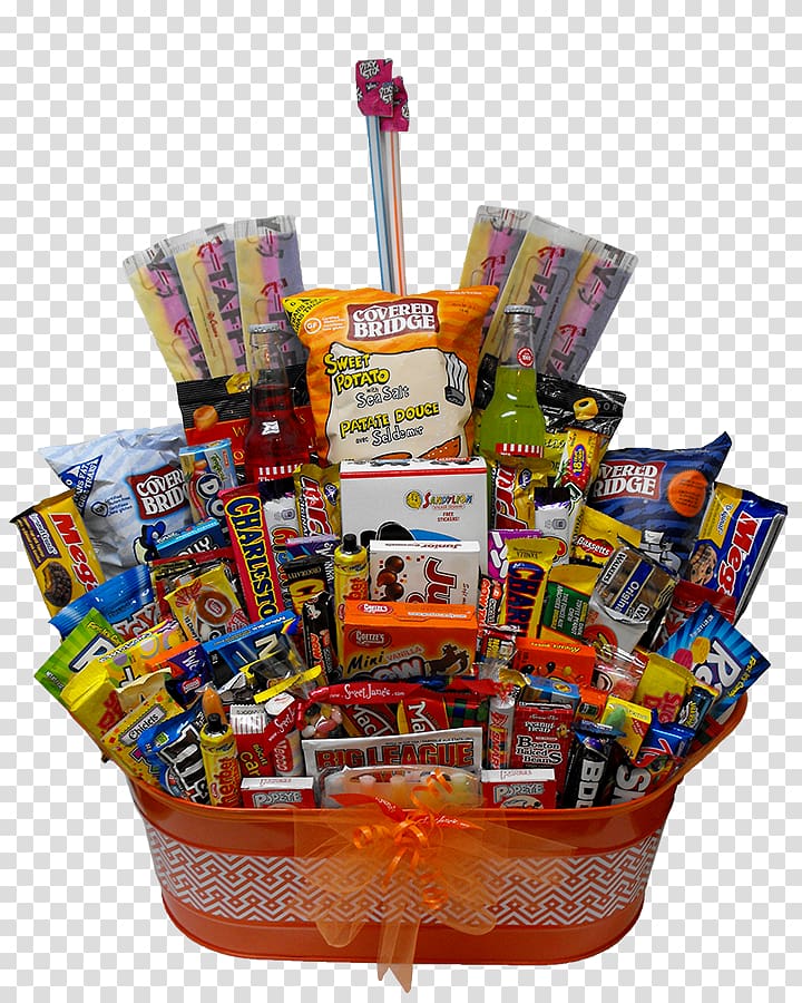 Food Gift Baskets Hamper Candy, baskets transparent background PNG clipart