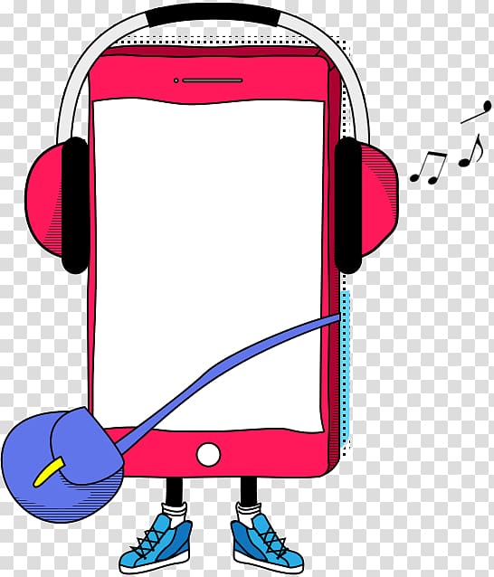 headset with mobile phone transparent background PNG clipart