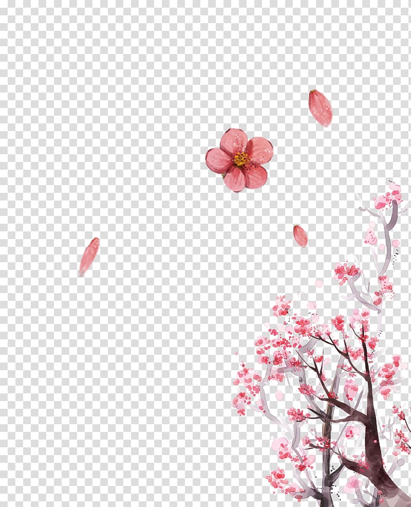 Poster Peach Illustration, Cracking Peach Blossom Beauty Background Decorative transparent background PNG clipart