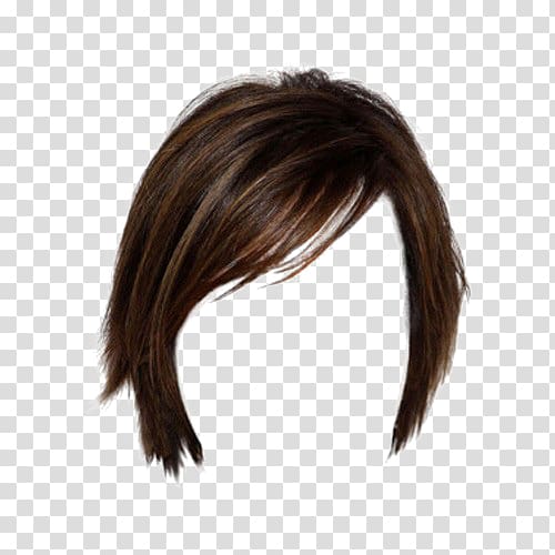 Wig Hairstyle Brown hair Artificial hair integrations, hair transparent background PNG clipart