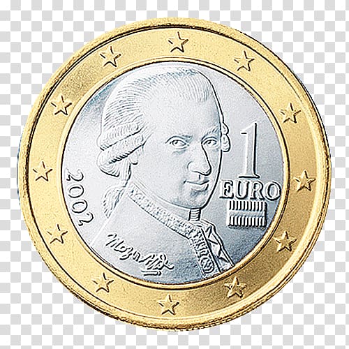 1 euro coin Austrian euro coins 1 cent euro coin, euro transparent background PNG clipart