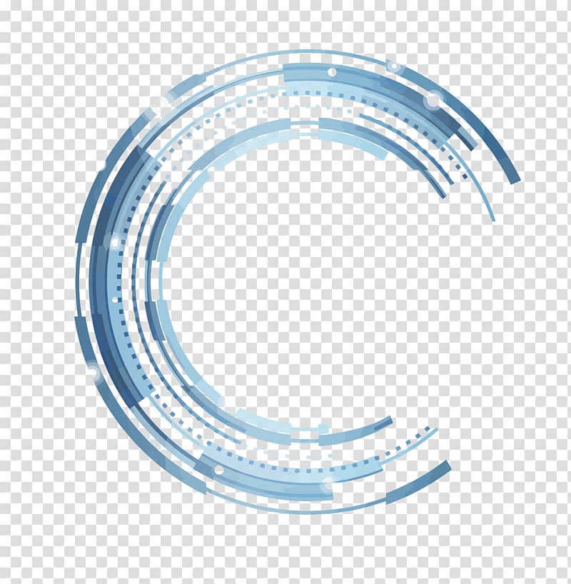 Technology Circle, technology wind semicircle transparent background PNG clipart
