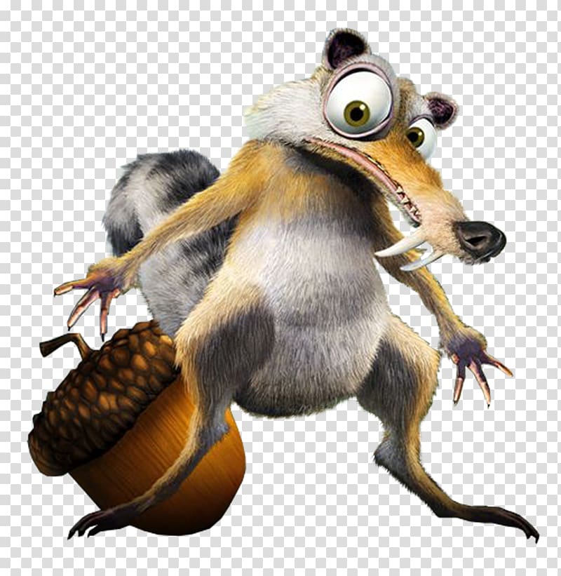 Scratte Manfred Sid Poster, Ice Age squirrel transparent background PNG clipart
