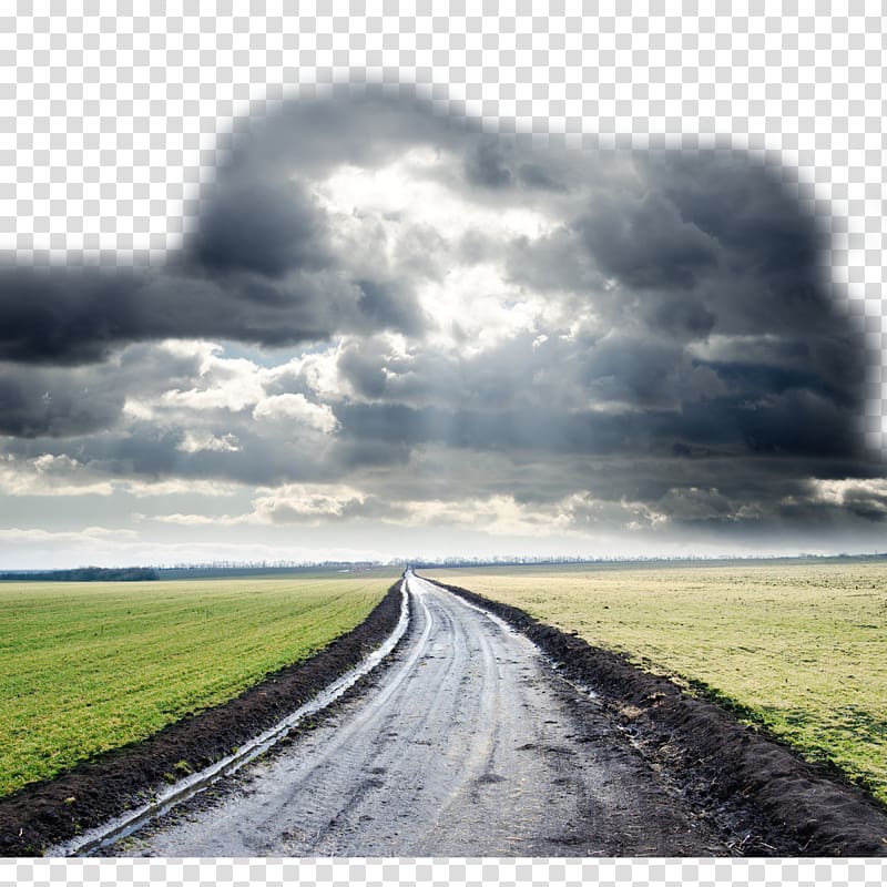 the path under the dark clouds transparent background PNG clipart
