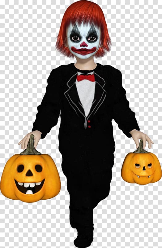 Halloween Clown #1 Pumpkin, Clown pumpkin transparent background PNG clipart