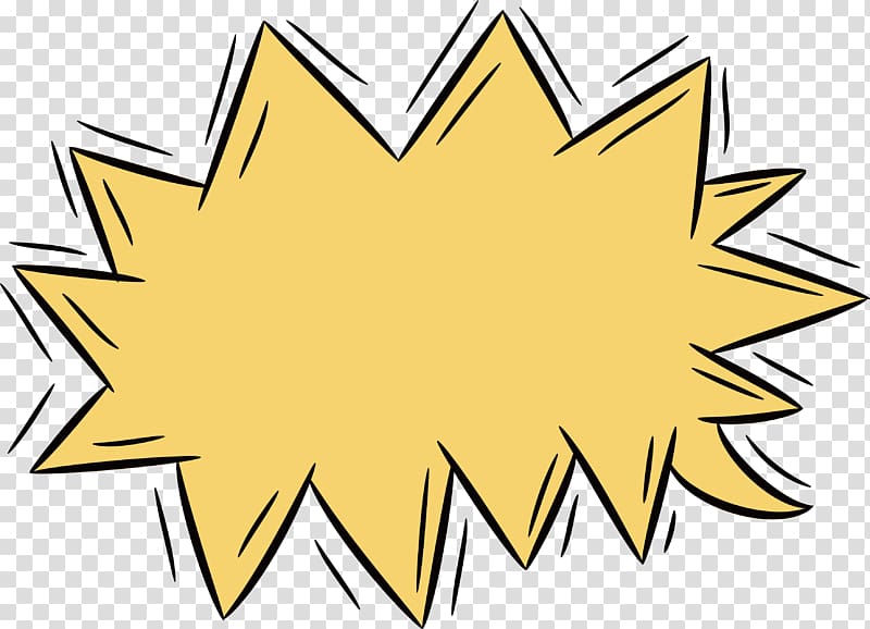 Explosion , Yellow serrated bomb transparent background PNG clipart