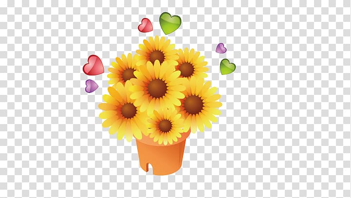 Common sunflower Avatar , Sunflower transparent background PNG clipart