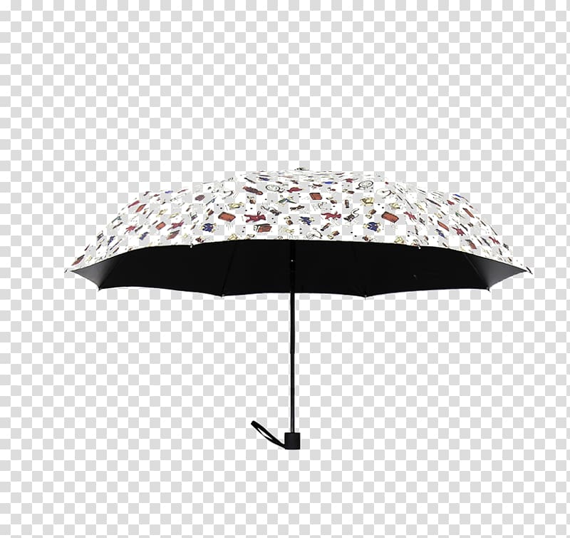 Teddy sun umbrella three folding transparent background PNG clipart