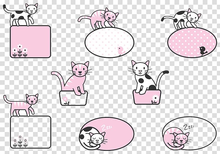 Cat Label Sticker Cuteness , cute cat transparent background PNG clipart