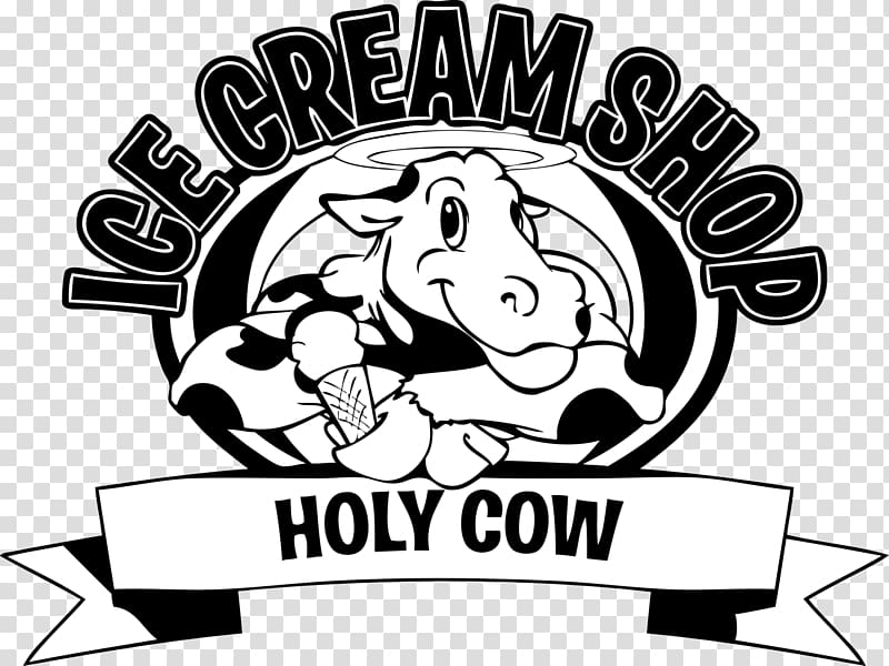 Cattle Holy Cow Ice Cream Shop Milk Happy Cow Ice Cream Shop, ice cream transparent background PNG clipart