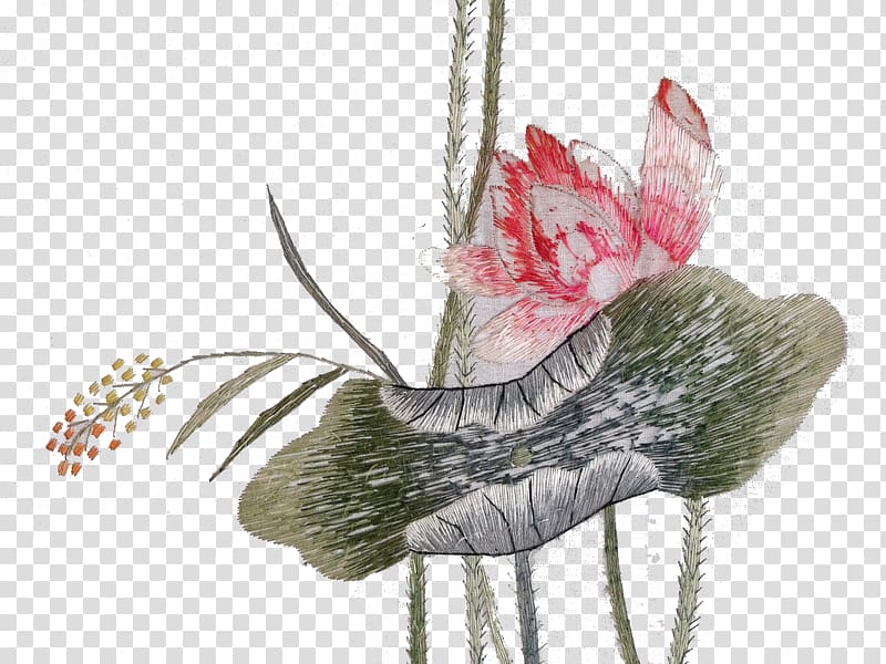 u82cfu7ee3u56feu6848 Embroidery Lingshi County Illustration, Lotus decoration transparent background PNG clipart