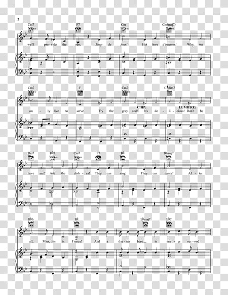 Sheet Music Handle with Care Guitar chord Traveling Wilburys, Be Our Guest transparent background PNG clipart