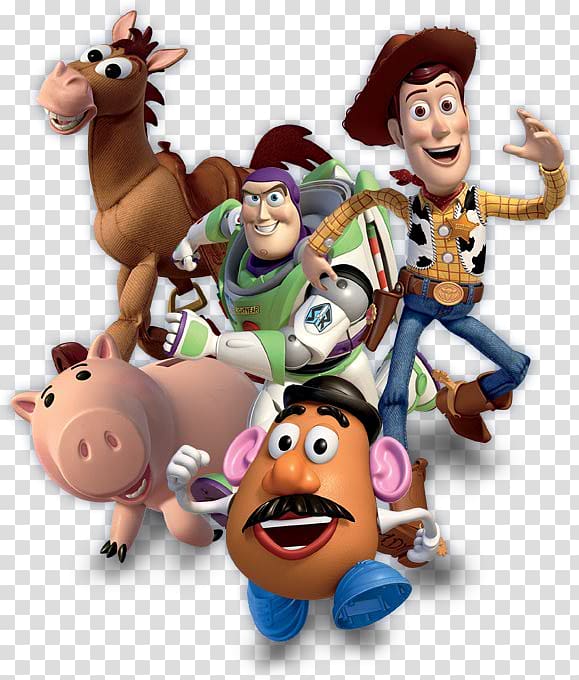 Five Disney Pixar Toy Story Characters Illustration Sheriff Woody Toy