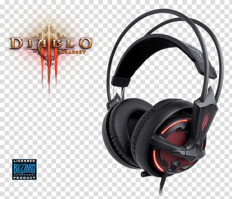 Diablo III: Reaper of Souls Headphones SteelSeries Video game Headset, diablo series transparent background PNG clipart