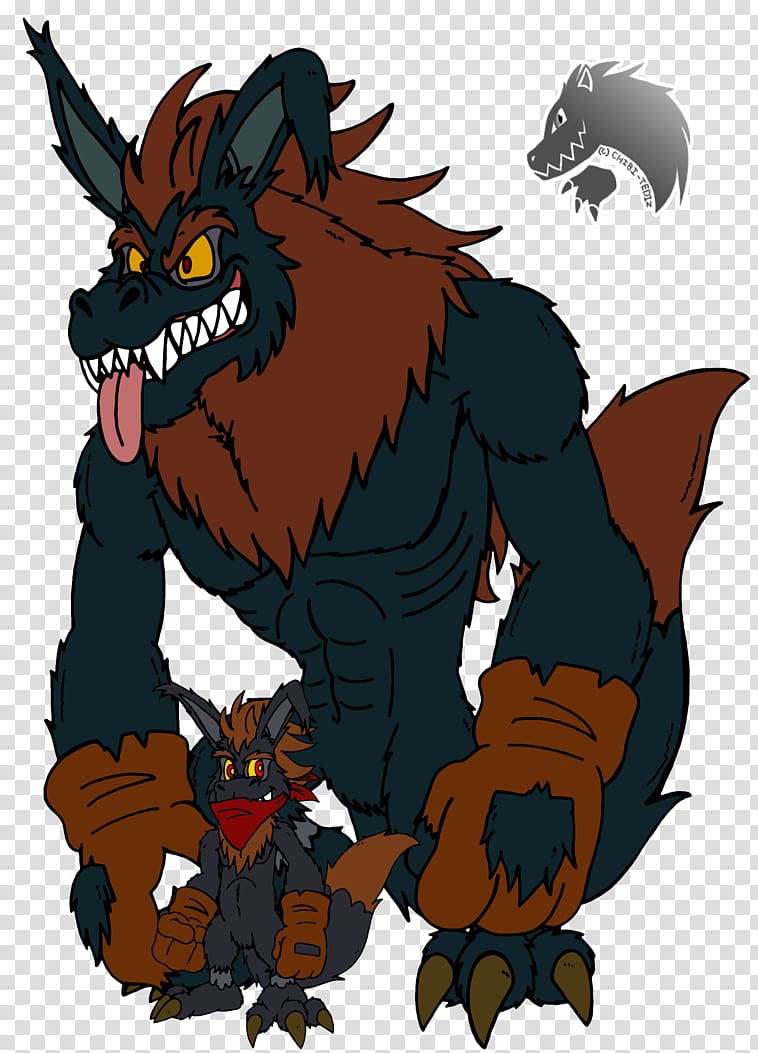 Demon Werewolf Art Gray wolf Horror, demon transparent background PNG clipart
