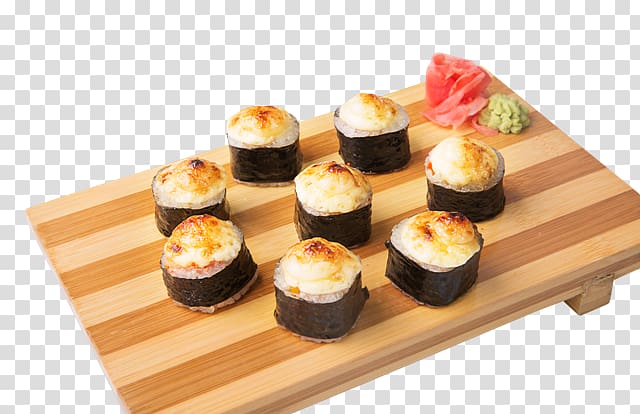 California roll Gimbap Canapé Sushi Chopsticks, prawn roll transparent background PNG clipart