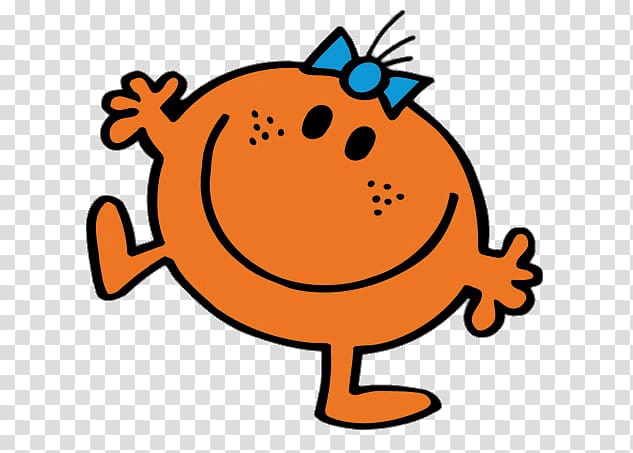 orange emoji illustration, Little Miss Fun transparent background PNG clipart