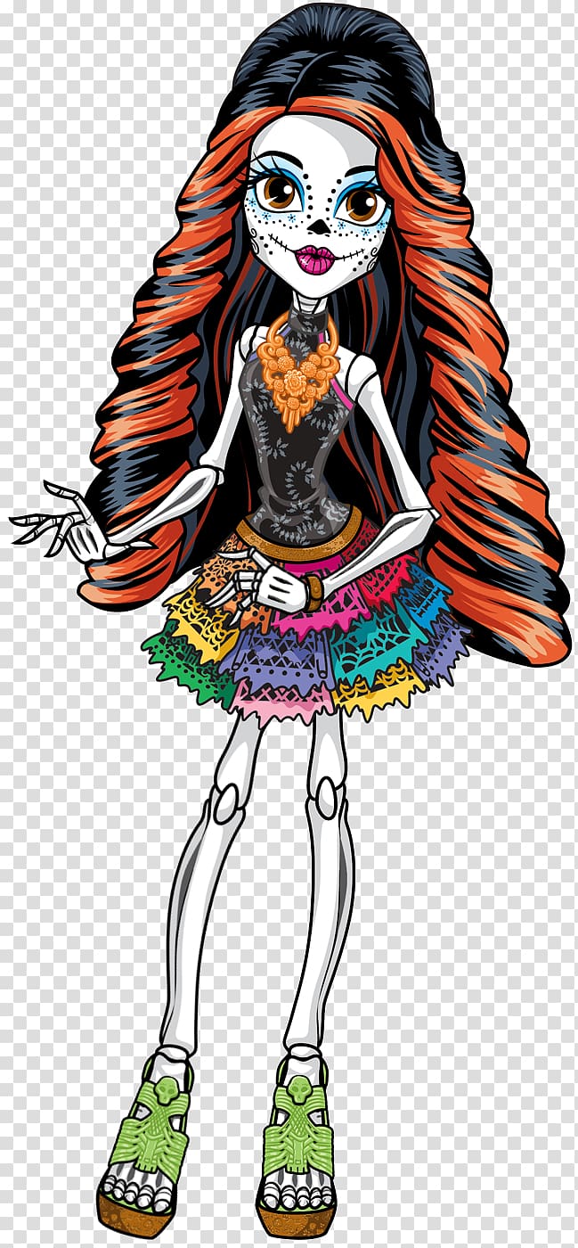 La Calavera Catrina Skelita Calaveras Monster High Art, doll transparent background PNG clipart