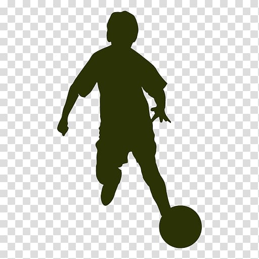 kids playing soccer silhouette