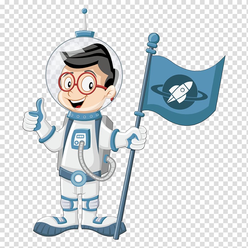 man wearing astronaut suit holding flag illustration, Astronaut Animation Space suit Illustration, The astronaut holding the flag transparent background PNG clipart