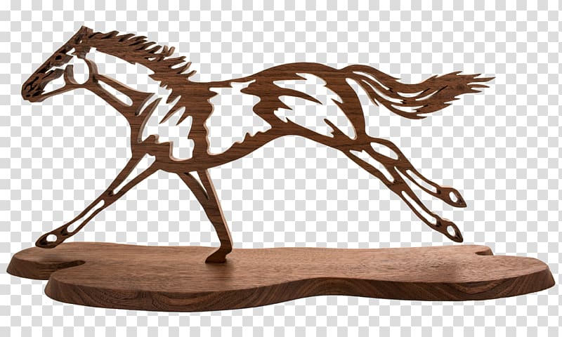 Scroll Saws Intarsia Wood Mustang, wood transparent background PNG clipart