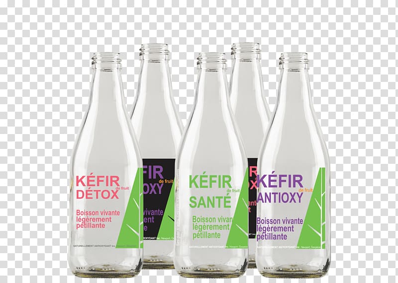 Glass bottle Water Drink, kefir grains transparent background PNG clipart