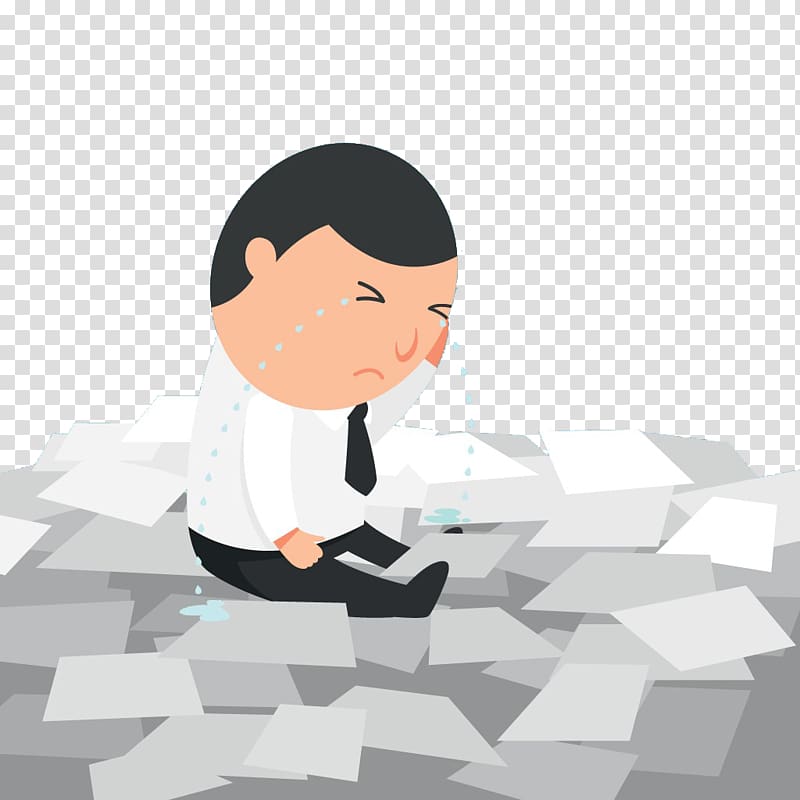 Human Resources Businessperson Illustration, The weeping man transparent background PNG clipart