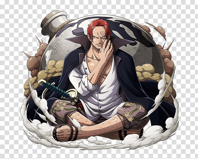 Shanks character illustration, Shanks One Piece Treasure Cruise Monkey D. Luffy Akainu Dracule Mihawk, one piece transparent background PNG clipart