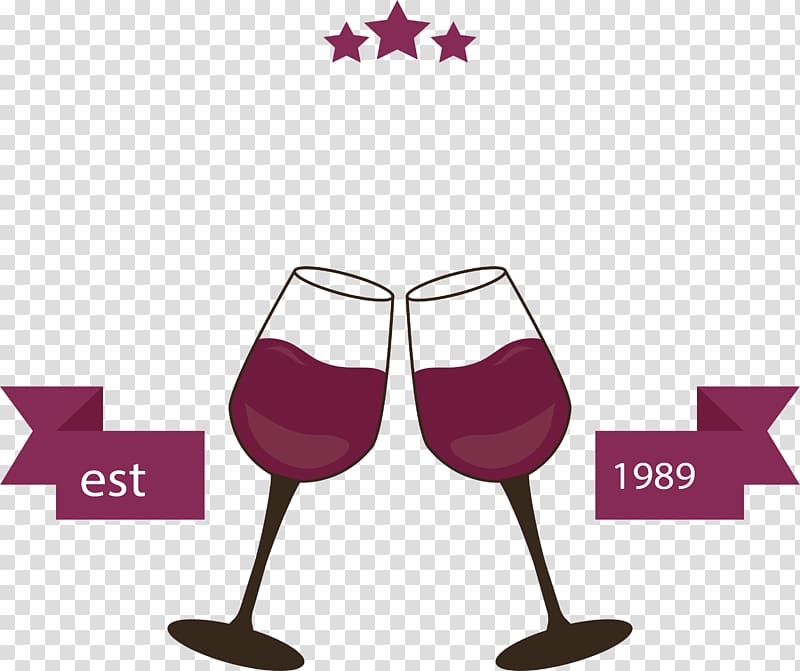 Red Wine Wine glass, Cheers red wine label transparent background PNG clipart