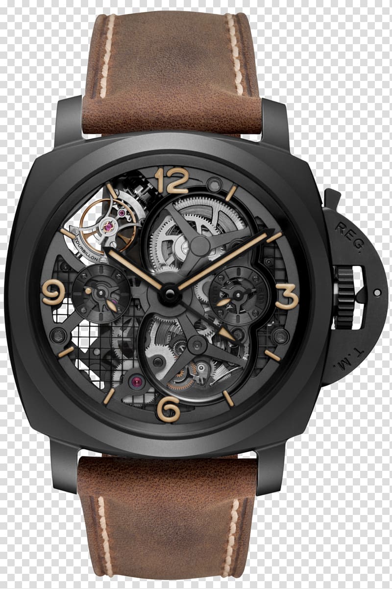 Panerai Men's Luminor Marina 1950 3 Days Watch Radiomir Tourbillon, watch transparent background PNG clipart