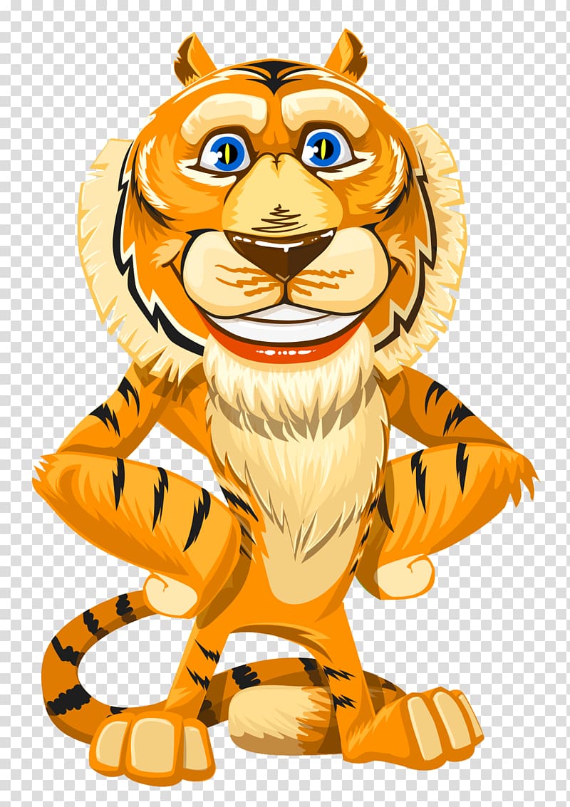 Yellow Child Tiger Icon Free PNG Image｜Illustoon