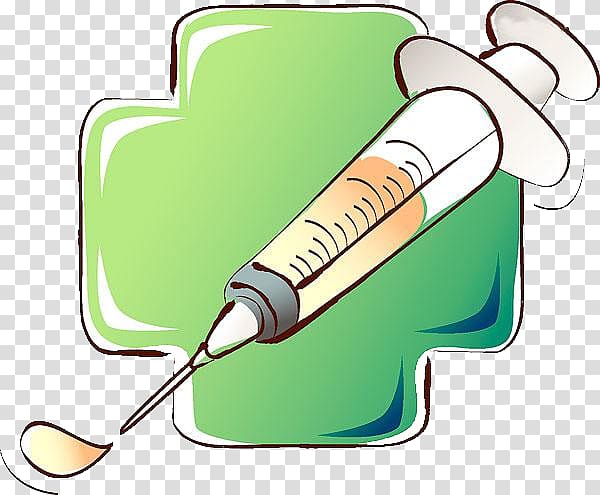 Injection Hypodermic needle Syringe, Hand-painted needle tube transparent background PNG clipart