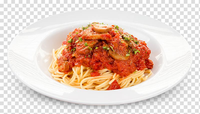 Spaghetti alla puttanesca Pasta al pomodoro Taglierini Bolognese sauce Fra diavolo sauce, Comida Menu transparent background PNG clipart