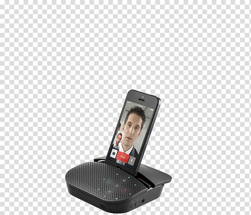 Mobile Phones Microphone Logitech Mobile Speakerphone P710e, speaker phone, Black, microphone transparent background PNG clipart