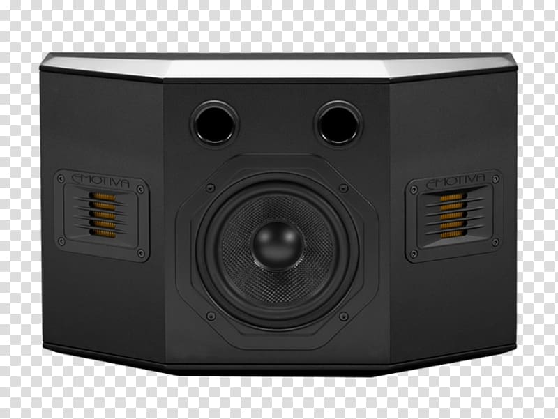 Subwoofer Computer speakers Surround sound Studio monitor, stereo ribbon transparent background PNG clipart