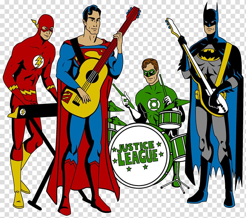 Justice League poster illustration, Diana Prince The Flash Clark Kent Batman T-shirt, Rock Band transparent background PNG clipart
