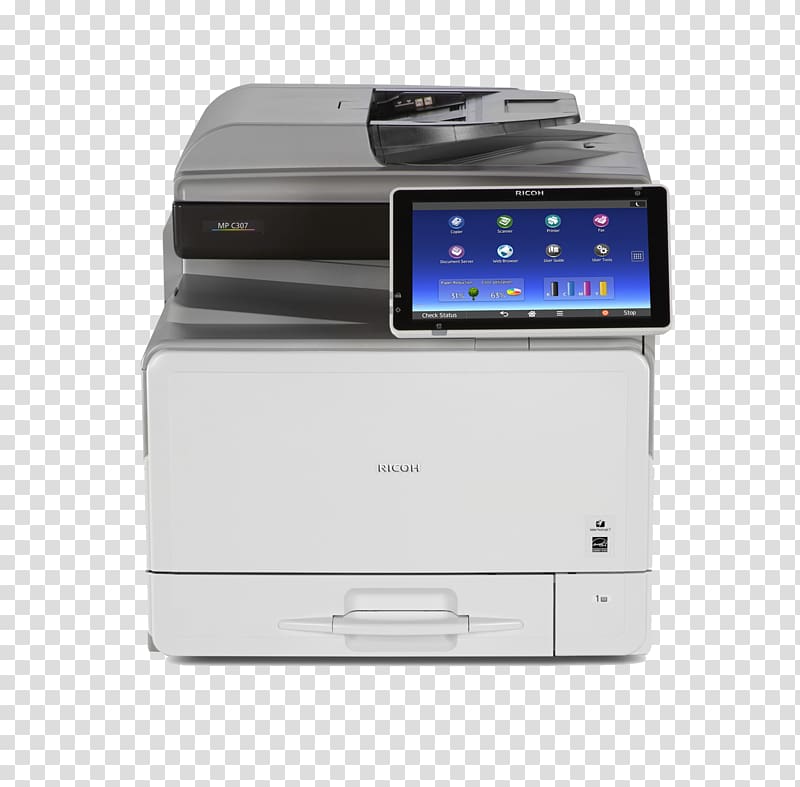 Multi-function printer Ricoh Printing scanner, Multi Usable Colorful Brochure transparent background PNG clipart
