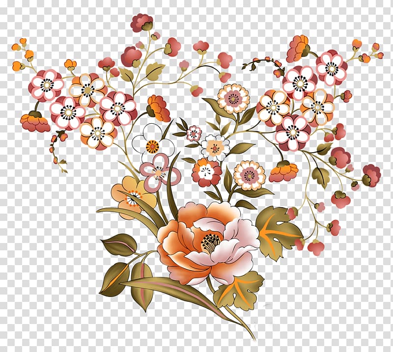 orange and white flower art, Floral design Watercolor painting , Watercolor Peony transparent background PNG clipart