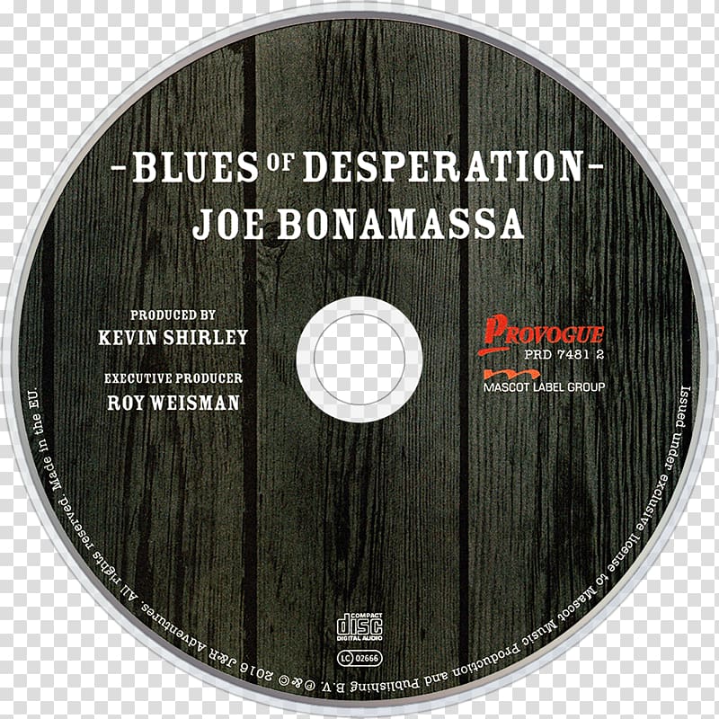 Compact disc Blues of Desperation Disk Disk storage Joe Bonamassa, Blues Music transparent background PNG clipart