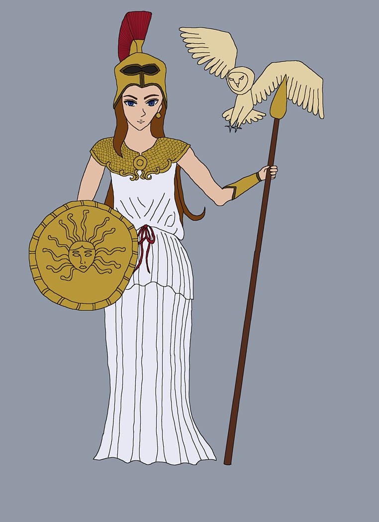 Athena Parthenos Medusa Owl Goddess, Goddess transparent background PNG clipart