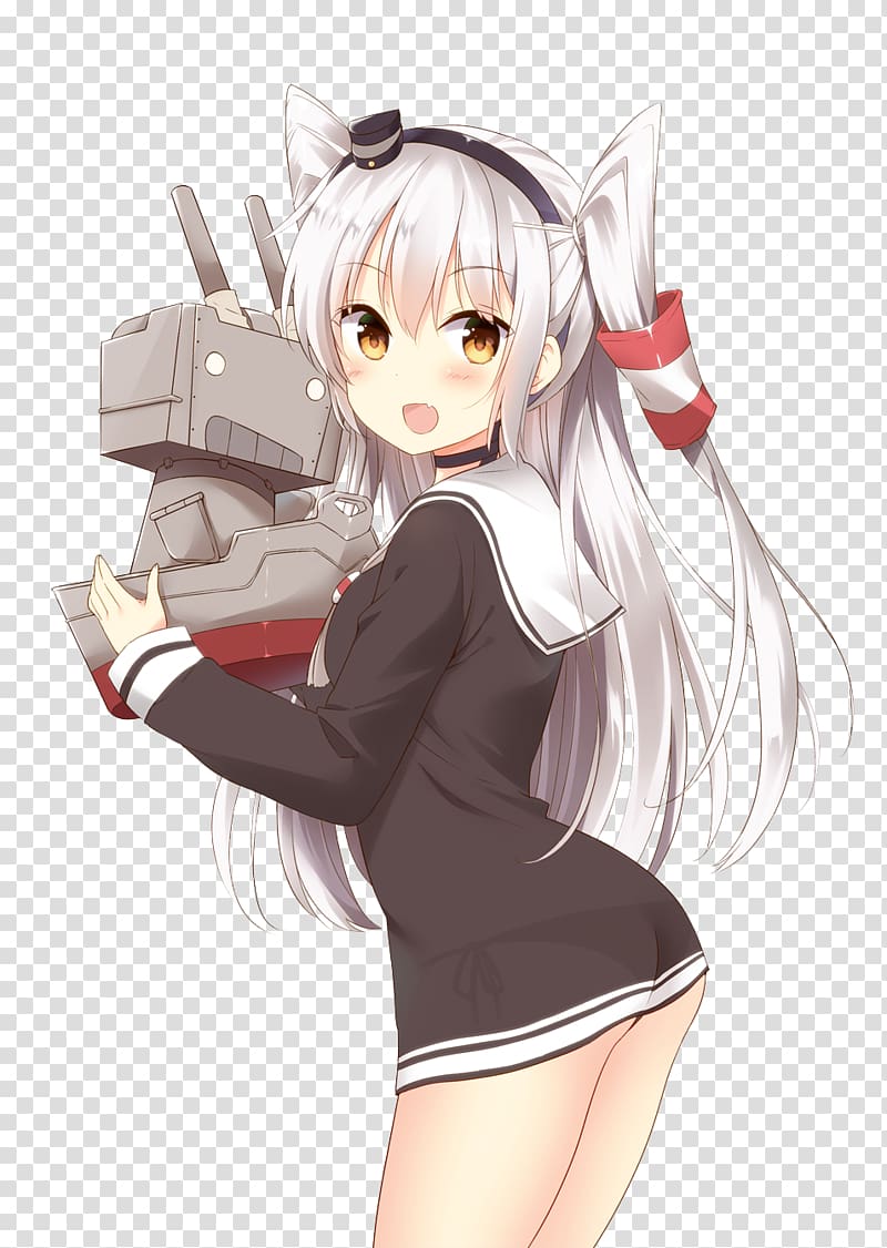 Kantai Collection Anime Japanese destroyer Amatsukaze Mangaka Japanese battleship Yamato, girl transparent background PNG clipart