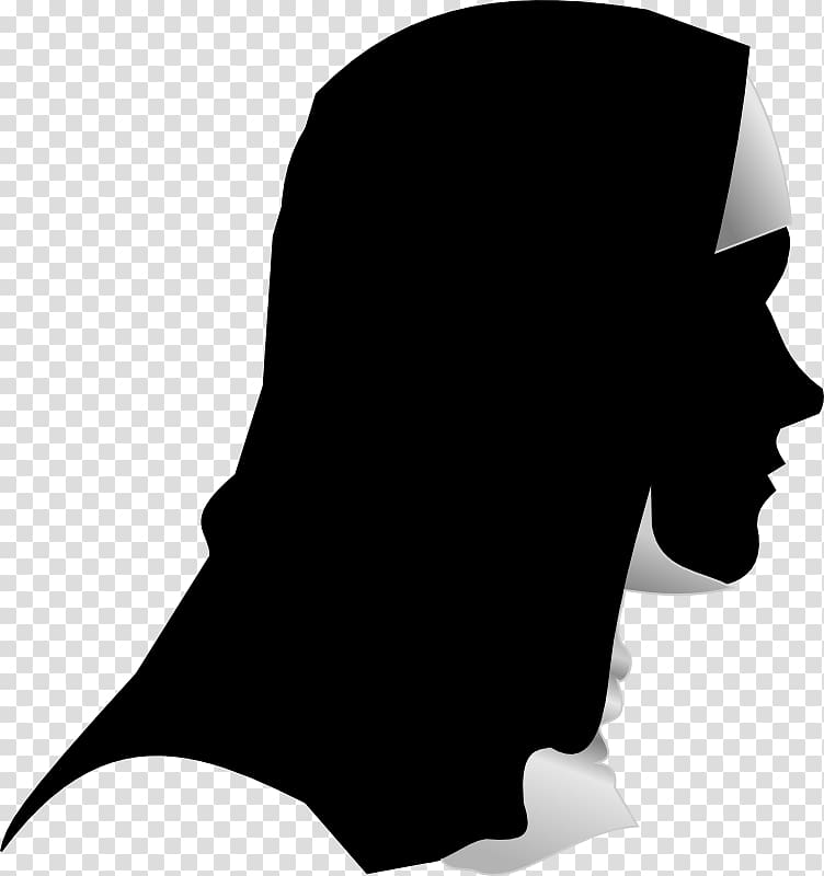 Nun Silhouette , Female Profile Silhouette transparent background PNG clipart