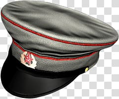 black and gray hat, Officer's Hat Soviet Army transparent background PNG clipart