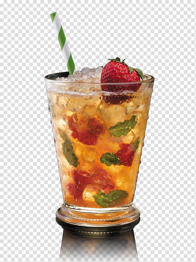 Cocktail garnish Mint julep Maker\'s Mark Bourbon whiskey, strawberry drink transparent background PNG clipart