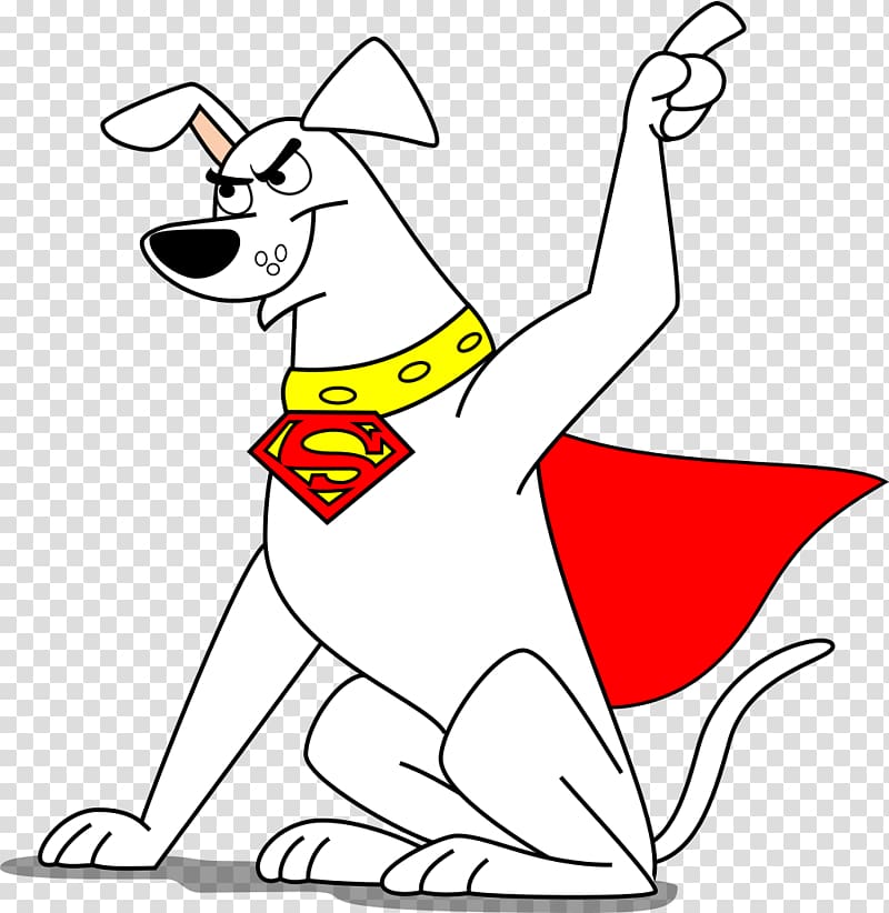 Superman Krypto Cartoon, super b transparent background PNG clipart