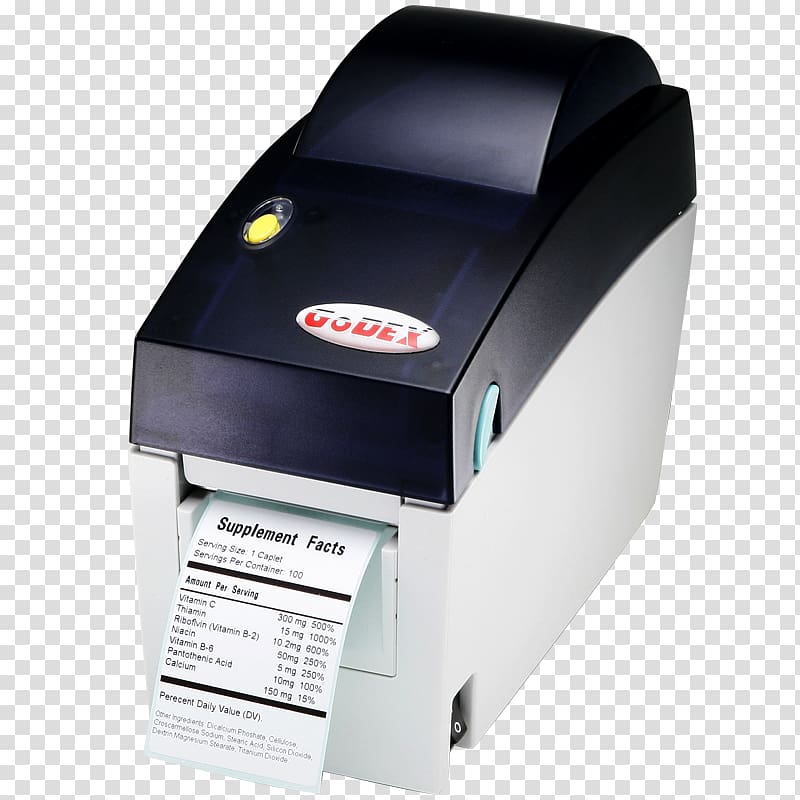 Paper Barcode printer Thermal printing Label, seagull ports transparent background PNG clipart